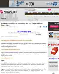 India vs England Live Streaming 4th ODI Eng: NowPublic